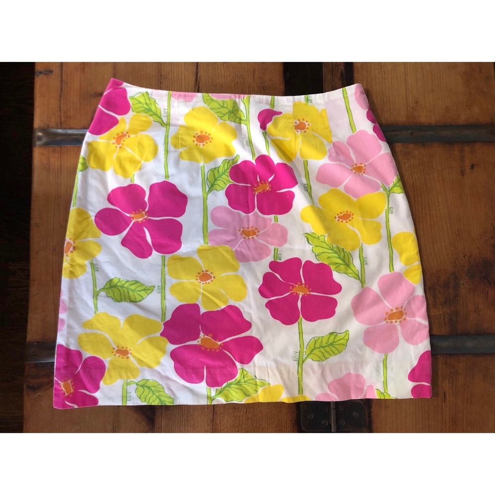 Vintage Lily Pulitzer Hibiscus Mini Skirt 4